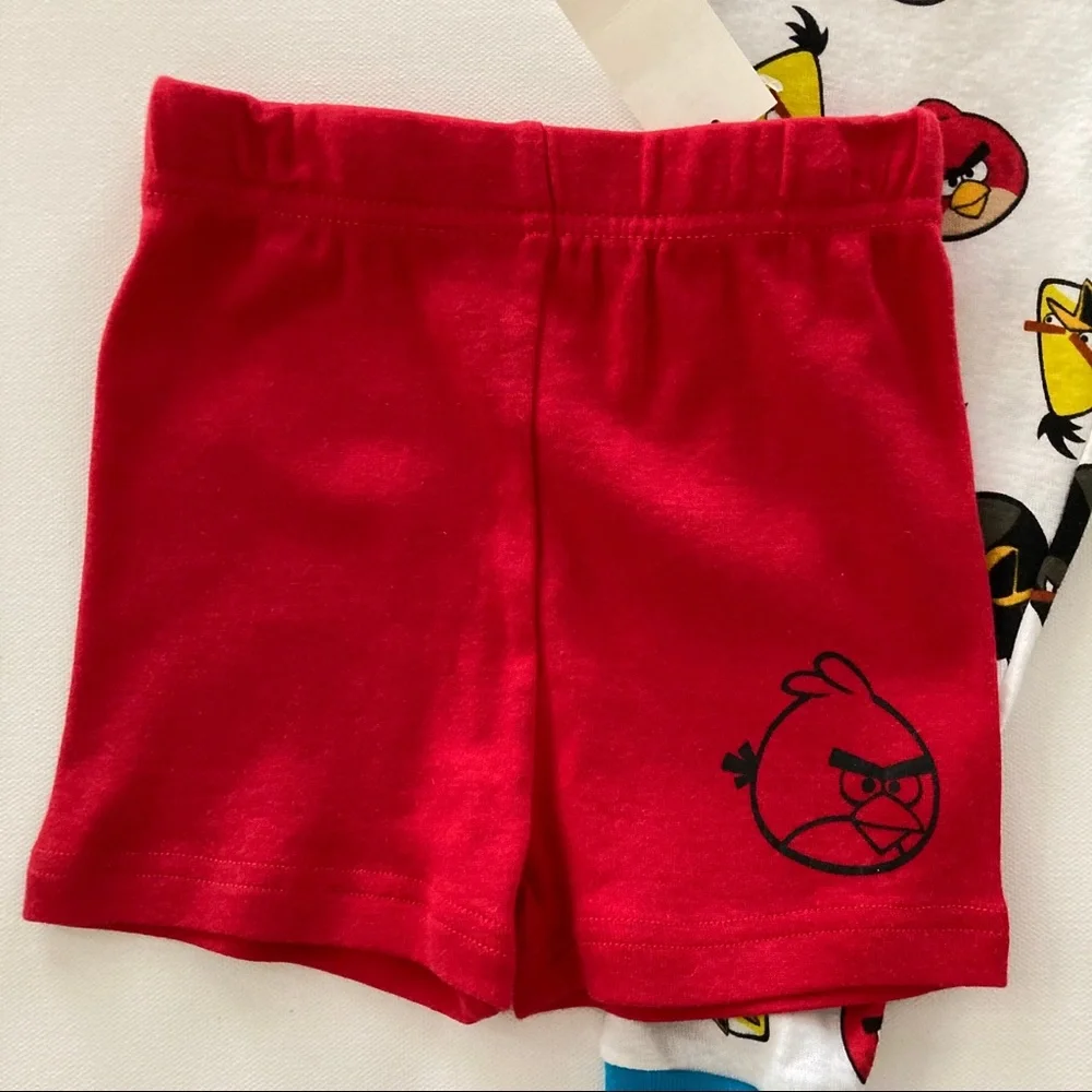 Angry Birds 2T Toddler Boy Pajama Set PJs Cotton NWT